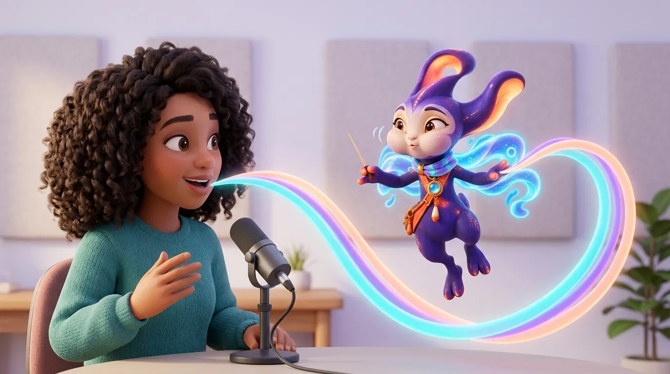 Perfil con ondas sonoras coloridas ilustrando la pronunciación correcta en inglés