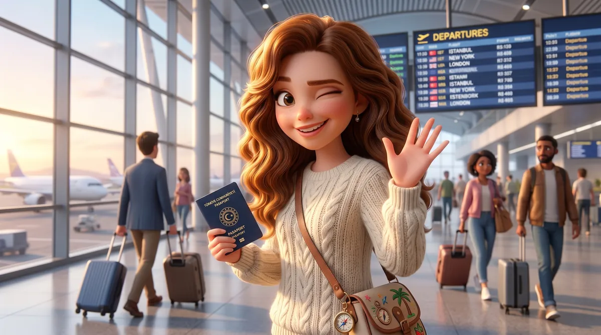 Havalimanı check-in sahnesi